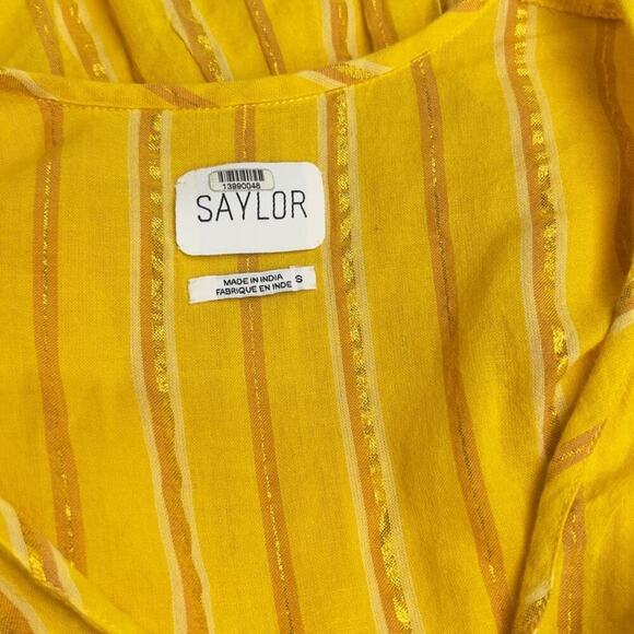 SAYLOR Adrianne Ruffle-Sleeve V-Neck Gauze Mini Dress Spring/Summer size small - Picture 8 of 9